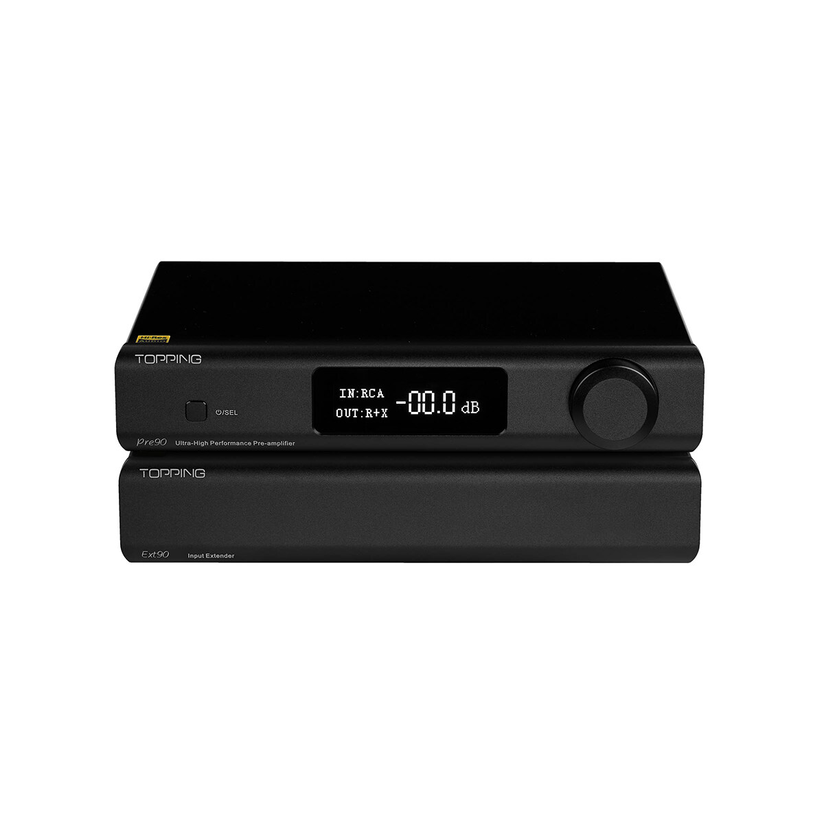 Topping Pre90 Preamp & Topping Ext90 Input Extender 2 * RCA + 4 * XLR Nfca Full Balanced Amplifier Relay Low Noise HiFi Preamp