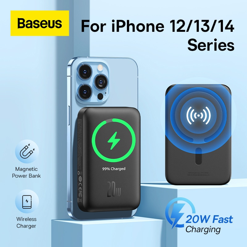 Baseus 20W MagSafe 6000mAh / 10000mAh Magnetic Wireless Charging Power Bank For iPhone 14 13 Pro Max Mini 12 11 Portable Charger